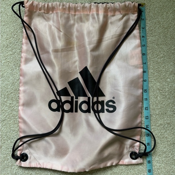Adidas Pink and Black Drawstring Backpack - Picture 1 of 4